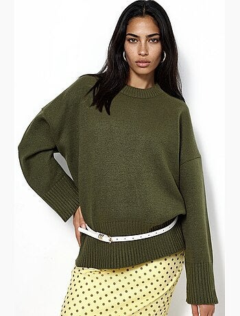 Pull en maille oversize à col rond hiccup