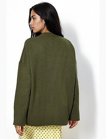 Pull en maille oversize à col rond hiccup