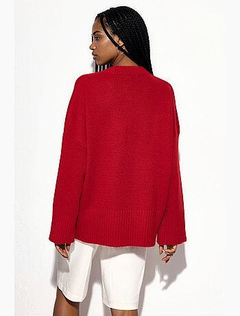 Pull en maille oversize à col rond hiccup
