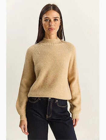 Pull en maille oversize à col rond lucci