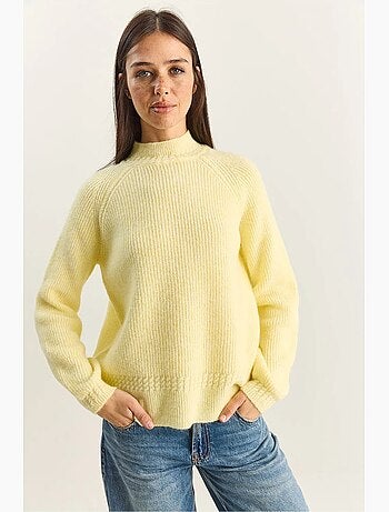 Pull en maille oversize à col rond lucci