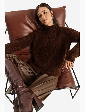 Pull en maille oversize à col rond lucci