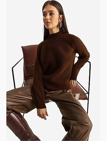 Pull en maille oversize à col rond lucci
