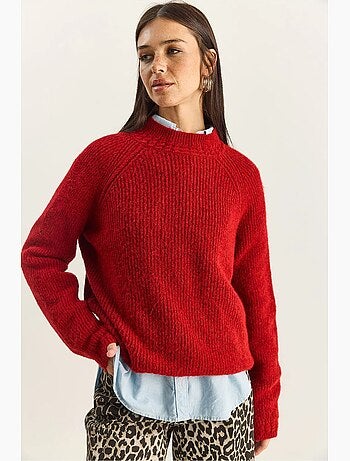Pull en maille oversize à col rond lucci