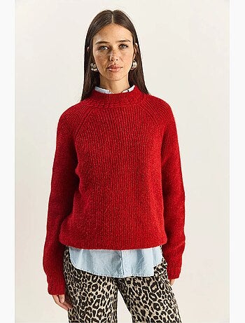 Pull en maille oversize à col rond lucci