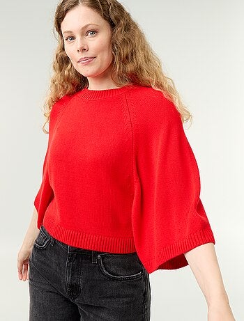 Pull en maille oversize avec emmanchures basses