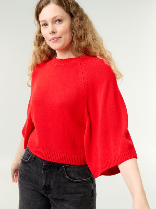 Pull en maille oversize avec emmanchures basses - Kiabi