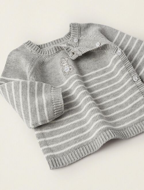 Pantalon avec pied pour bébé en tricot hot sale