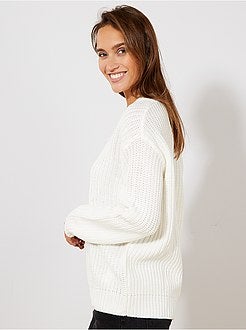 Pull en maille perlée - Kiabi