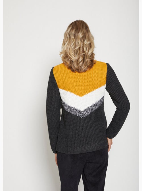 Pull en maille perlée multicolore - AFIBEL - Kiabi
