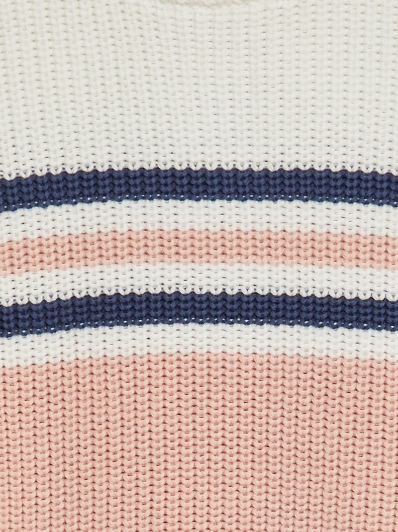 Pull en maille perlée Rose - Kiabi