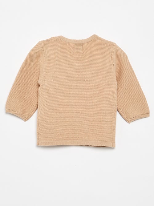 Pull en maille point mousse - Kiabi
