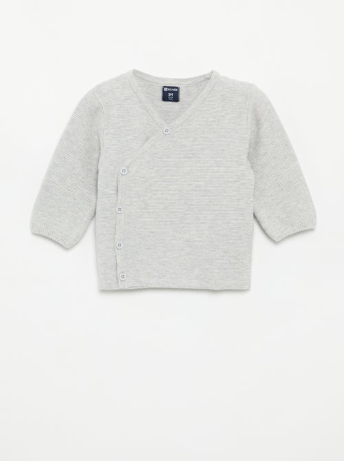 Pull en maille point mousse - Kiabi