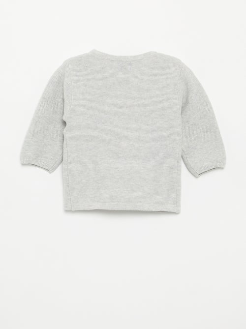 Pull en maille point mousse - Kiabi