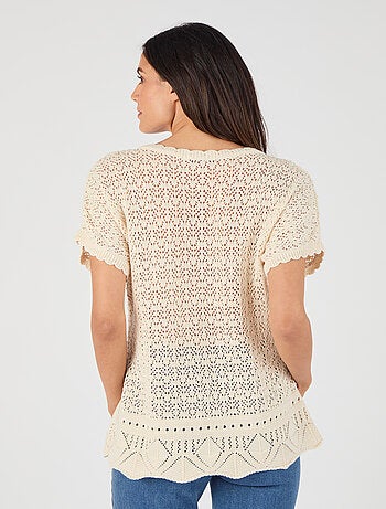 Pull en maille pointelle - Damart