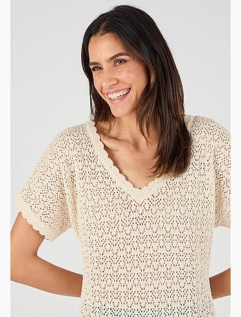 Pull en maille pointelle - Damart