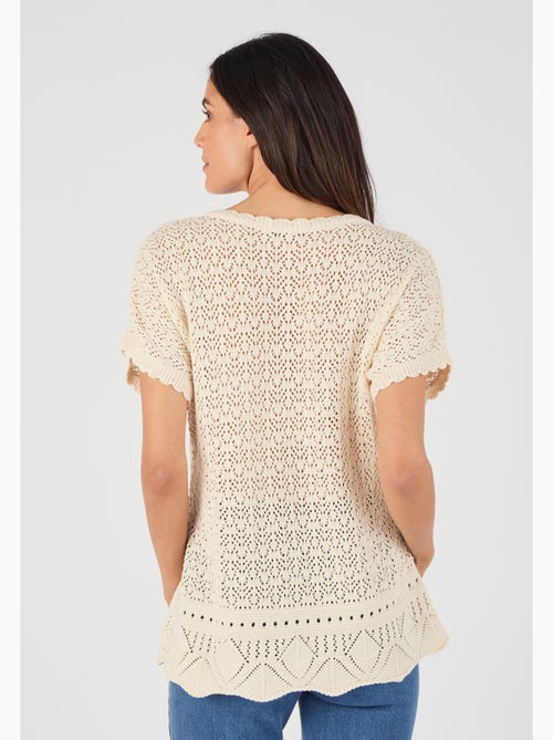 Pull en maille pointelle - Damart - Kiabi