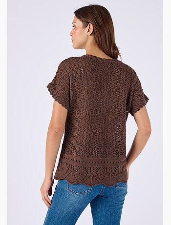 Pull en maille pointelle - Damart