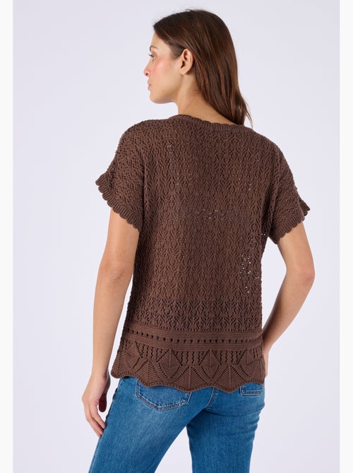 Pull en maille pointelle - Damart - Kiabi