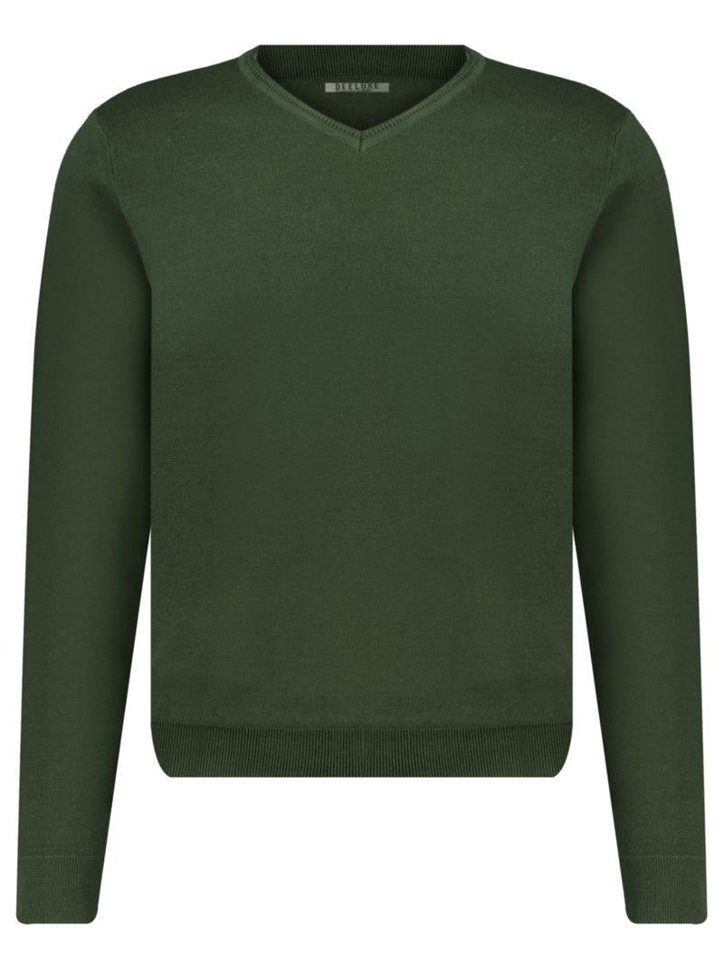 Pull en maille pour homme 'Deeluxe' Vert foncé - Kiabi