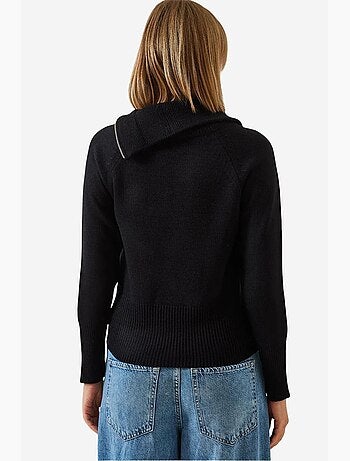Pull en maille raglan zippée lucci