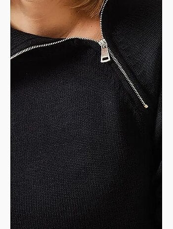 Pull en maille raglan zippée lucci