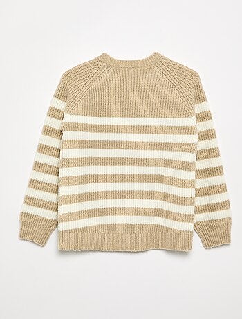 Pull en maille rayée - collection facile à enfiler