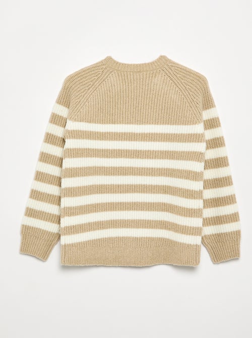 Pull en maille rayée - collection facile à enfiler - Kiabi