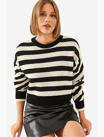 Pull en maille rayée lucci