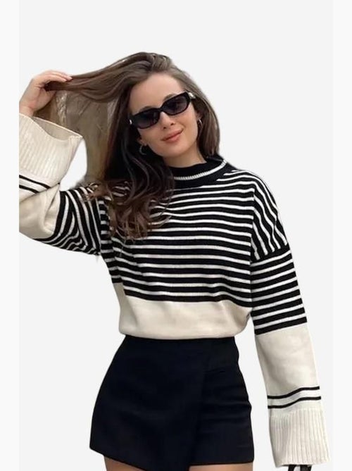 Pull en maille rayée lucci - Kiabi Pull en maille rayée lucci - Kiabi
