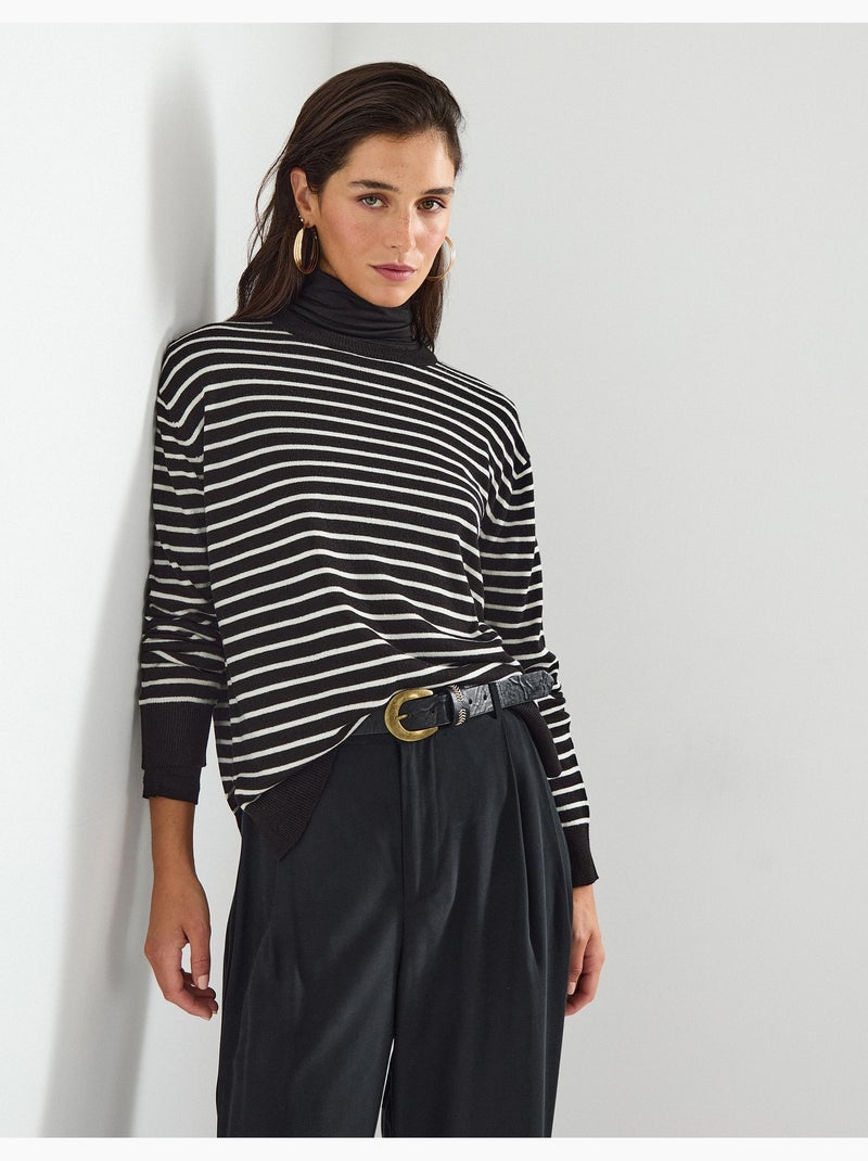 Robe J.CREW Maille Rayée Bleue, Encolure Dégagée, Taille 4 (neuve Avec étiquettes)