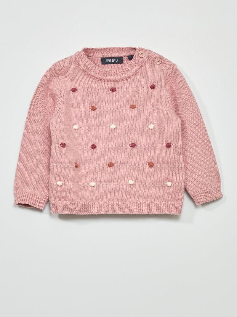 Pull en maille Rose - Kiabi