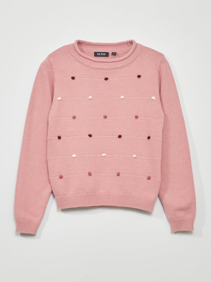 Pull en maille Rose - Kiabi