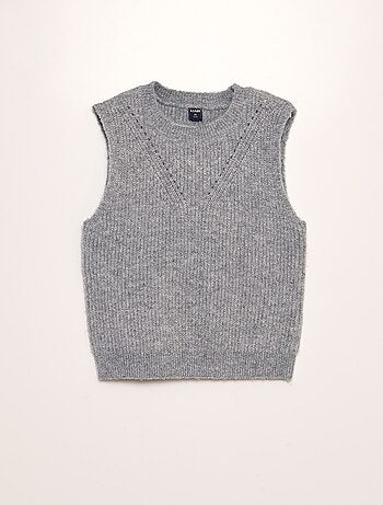 Pull en maille sans manches