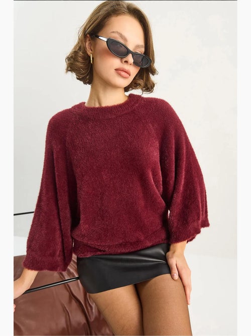 Pull en maille texturée à col rond lucci - Kiabi Pull en maille texturée à col rond lucci - Kiabi