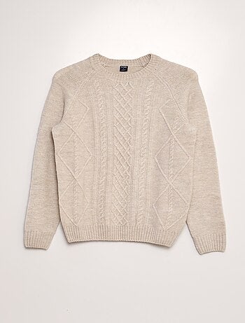 Pull en maille torsadée