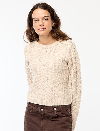 Pull en maille torsadée