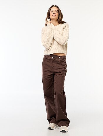 Pull en maille torsadée