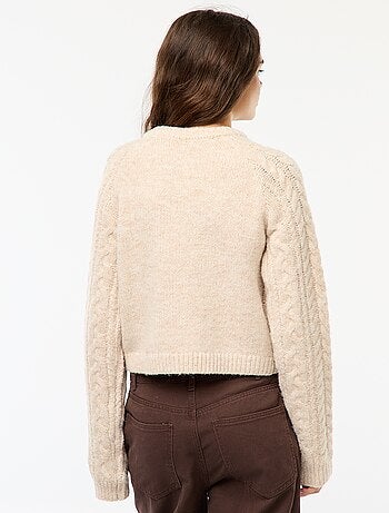 Pull en maille torsadée