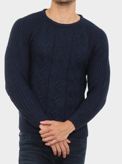 Pull en maille torsadée - Kiabi