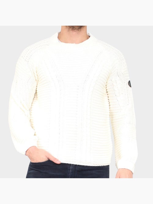 Pull en maille torsadée - Kiabi