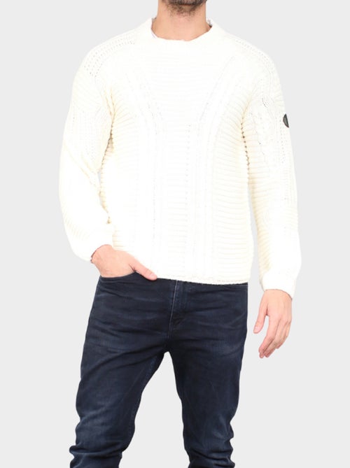 Pull en maille torsadée - Kiabi
