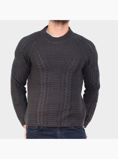Pull en maille torsadée - Kiabi