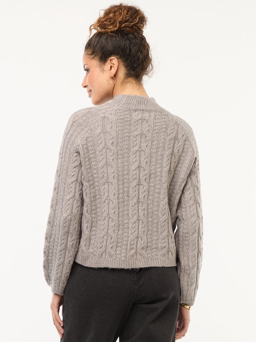 Pull en maille torsadée 'JDY' - Kiabi