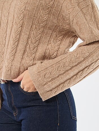 Pull en maille torsadée