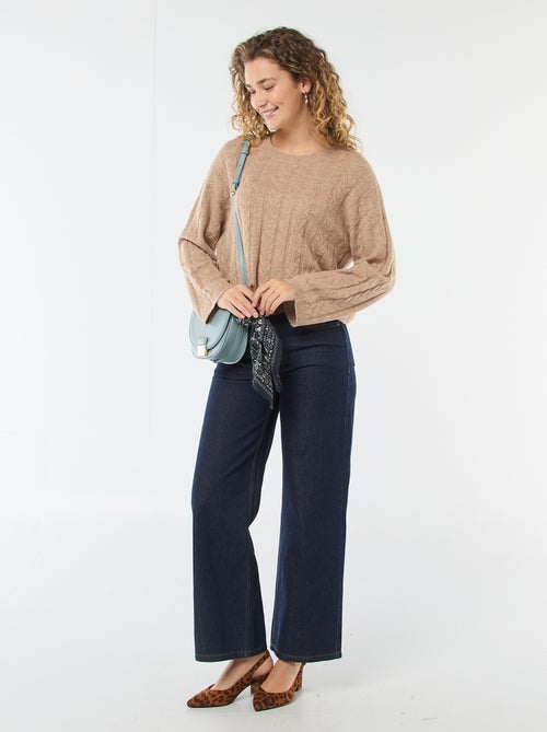 Pull en maille torsadée - Kiabi