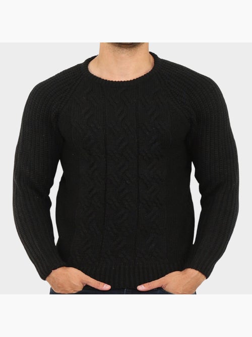 Pull en maille torsadée - Kiabi