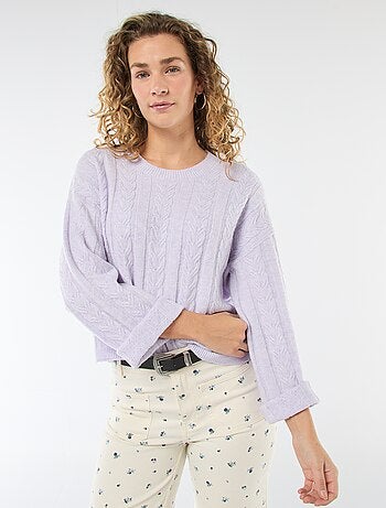 Pull en maille torsadée