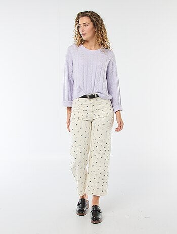 Pull en maille torsadée