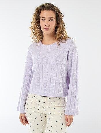 Pull en maille torsadée